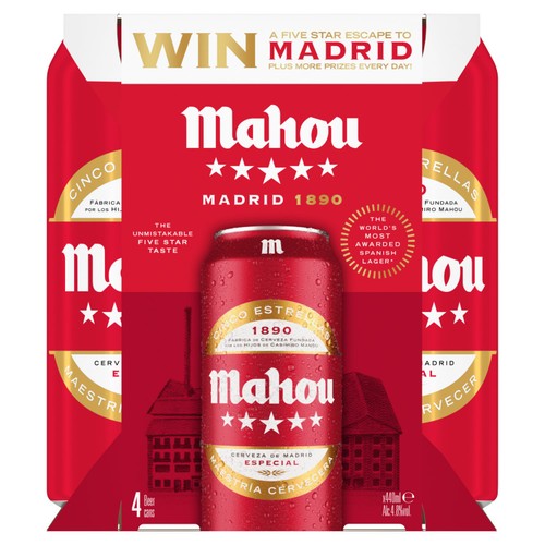 Mahou Spanish Lager Beer Cans