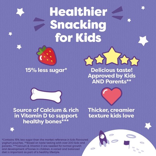 Petits Filous Kids Greek Style Strawberry Yoghurt Pouch