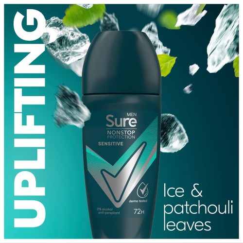 Sure Men Antiperspirant Deodorant Roll On Nonstop Sensitive