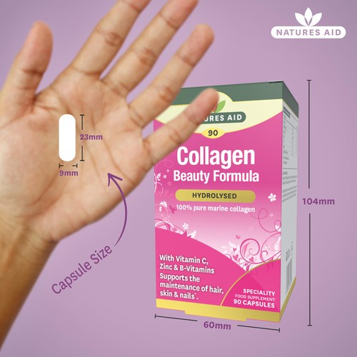 Natures Aid Collagen Beauty Formula Supplement Capsules 