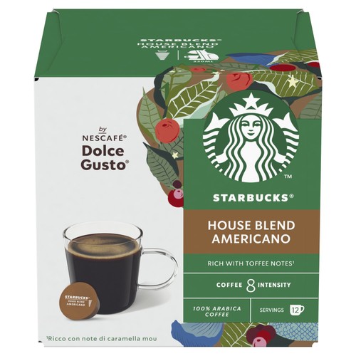 Starbucks Medium House Blend Coffee Pods Dolce Gusto 