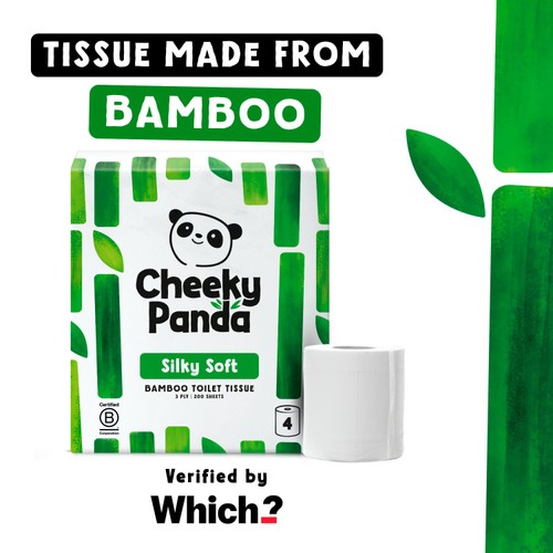 Cheeky Panda Natural Bamboo Toilet Tissue 