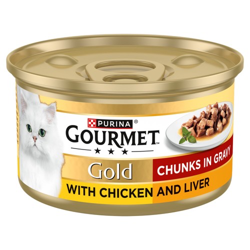 Gourmet Gold Chunks in Gravy Chicken & Liver Wet Cat Food 