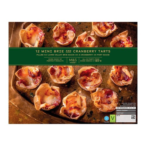 M&S Collection 12 Brie & Cranberry Tartlets