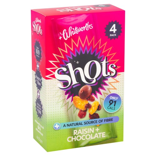 Whitworths Shots Snack Pack Raisin & Chocolate