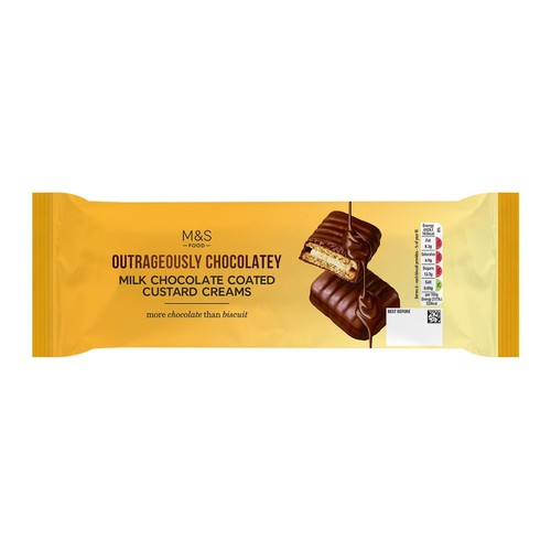 M&S Milk Chocolate Coated Custard Cream