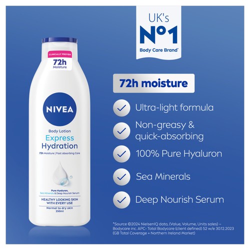 NIVEA Body Lotion for Normal Skin Express Hydration