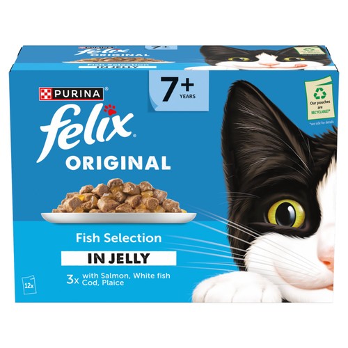 Felix Original Cat Food Senior 7+ Fish Selection in Jelly Wet Cat Food