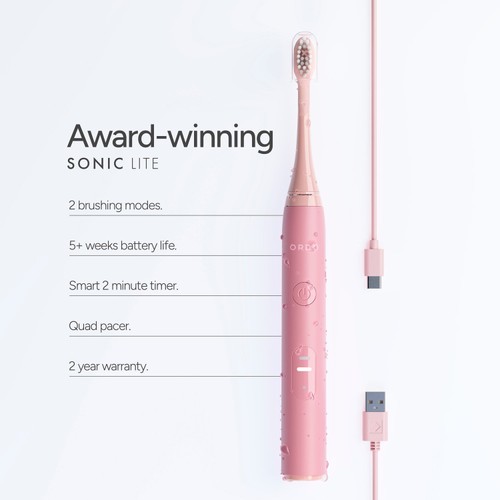 Ordo Sonic Lite Electric Toothbrush - Petal