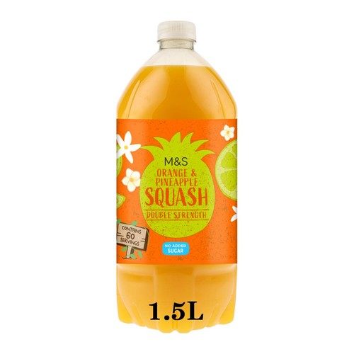M&S Orange & Pineapple Double Strength Squash
