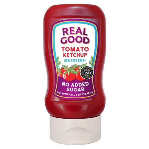 Real Good No Added Sugar Ketchup, Low Salt