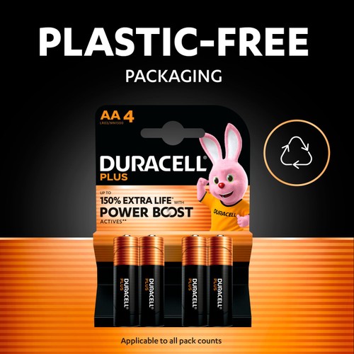 Duracell Plus 4 AA Batteries
