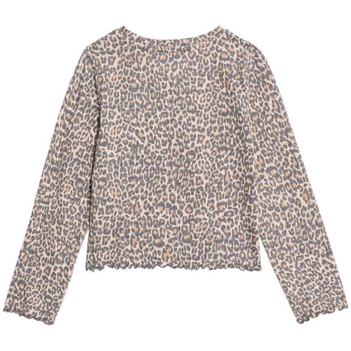 M&S Cotton Rich Crinkle Top, 6-7 Years, Neutral Brown
