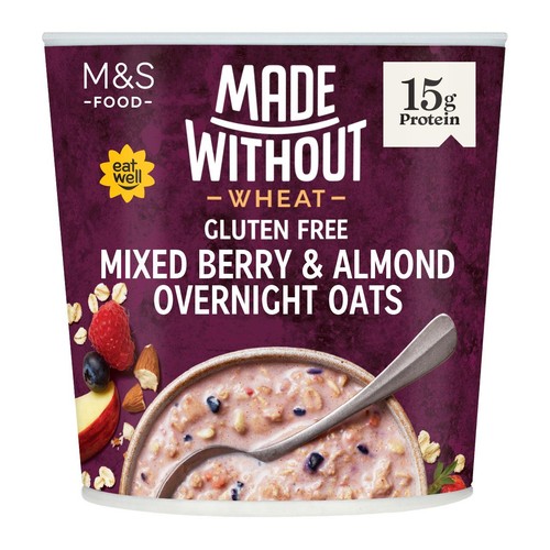 M&S Made Without Wheat Gluten Free Mixed Berry & Almond Overnight Oats