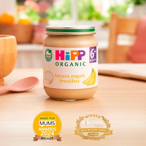 HiPP Organic Banana Yogurt Breakfast Baby Food Jar 6+ Months