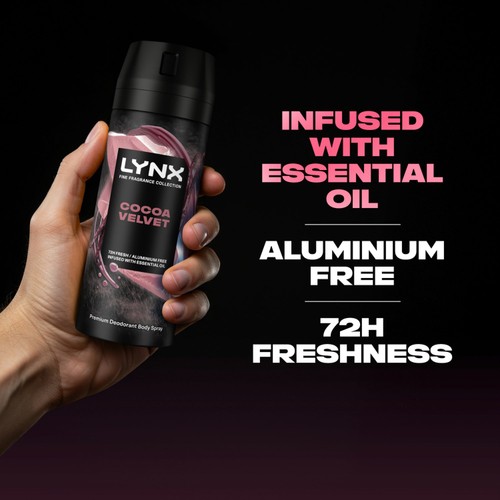 Lynx Fine Fragrance Collection Premium Deodorant Bodyspray Cocoa Velvet