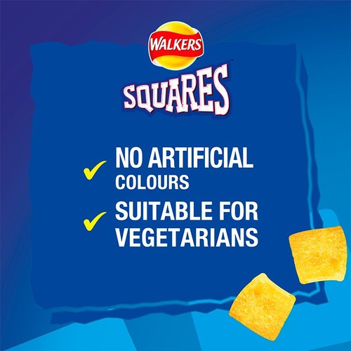 Walkers Squares Flavour Potato Snacks 6 x 22g