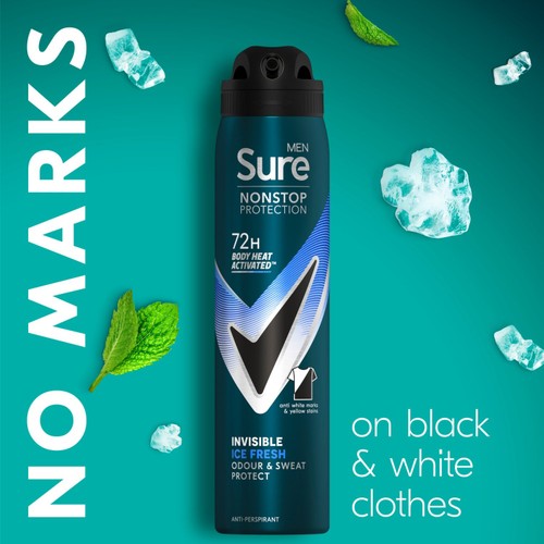 Sure Men 72hr Nonstop Protection Invisible Ice Antiperspirant Deodorant