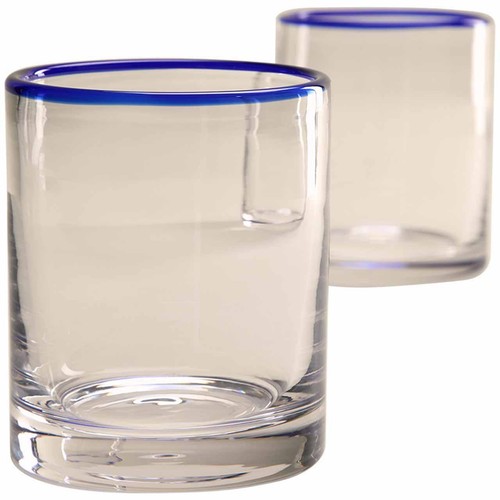 M&S Contrast Rim Tumbler Set, Blue