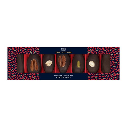 M&S Collection 85% Dark Chocolate Coated Dates With Nuts