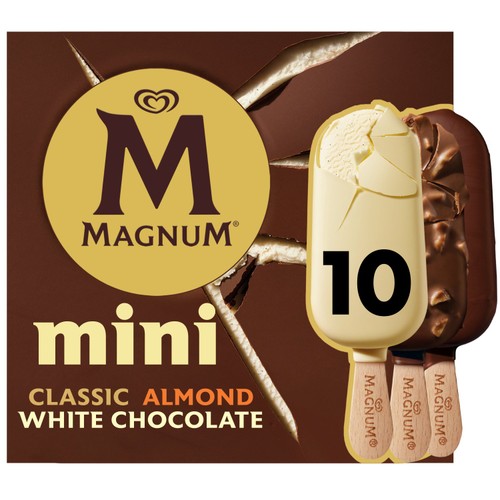 Magnum Mini Classic, Almond & White Chocolate Ice Cream Sticks 10x55ml