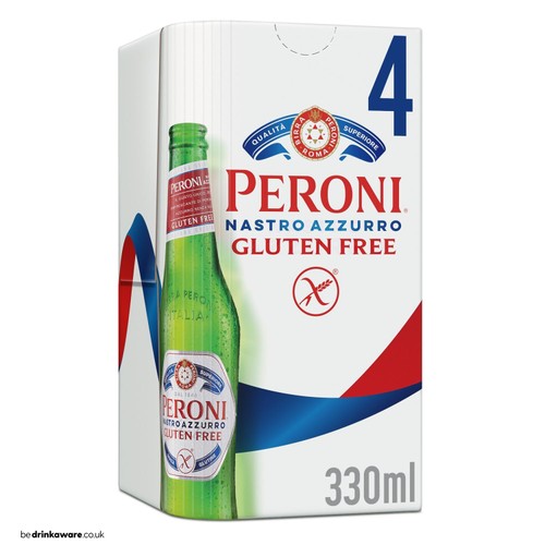 Peroni Nastro Azzurro Gluten Free Beer Lager Bottles