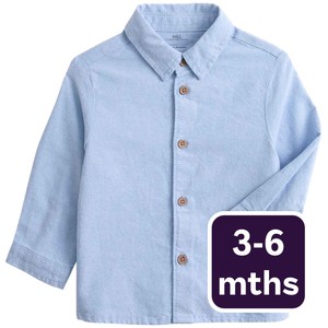 Boys Pure Cotton Shirt, 9-12 Months, Blue