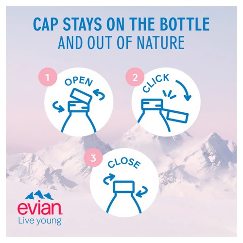 Evian Still Natural Mineral Spring Bottled Water Multipack