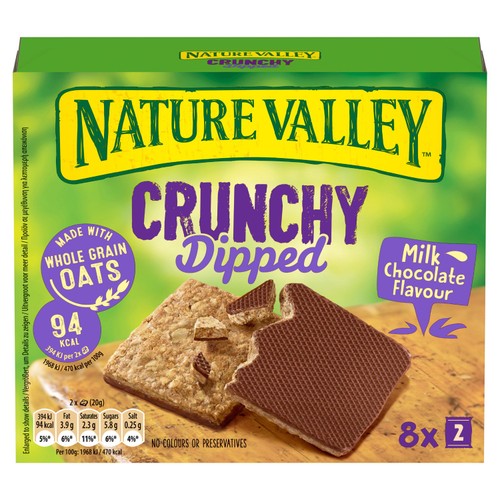 Nature Valley Crunchy Dipped Cereal Bars Milk Chocolate Flavour