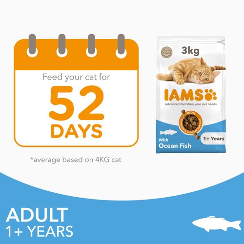 IAMS Adult Dry Cat Food Ocean Fish