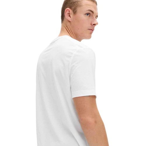 M&S Mens Goodmove Activewear Jacquard Mesh Stripe T-Shirt, L, White