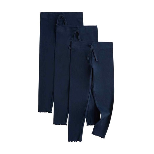 M&S Ribbed Legging, 5-6 Years, Navy