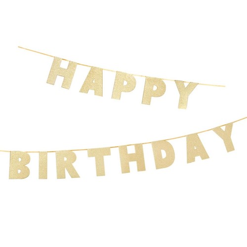 Talking Tables Gold Happy Birthday Garland