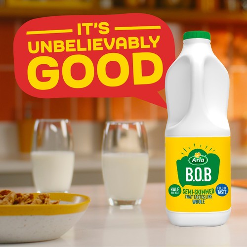 Arla BOB Semi-Skimmed Milk Tastes like Whole