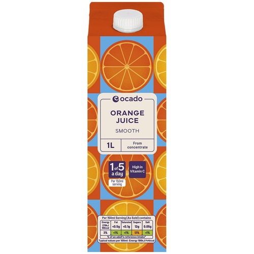 Ocado Orange Juice Smooth From Concentrate