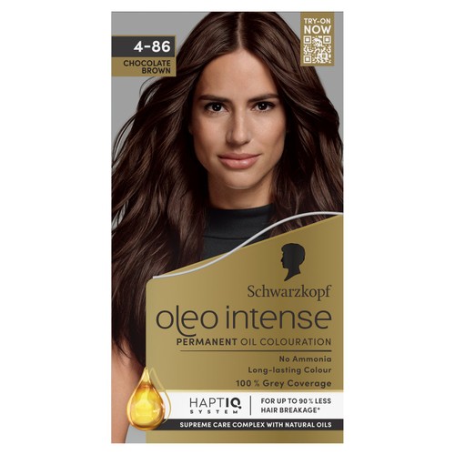 Schwarzkopf Oleo Intense Permanent Hair Colour Chocolate Brown 4-86