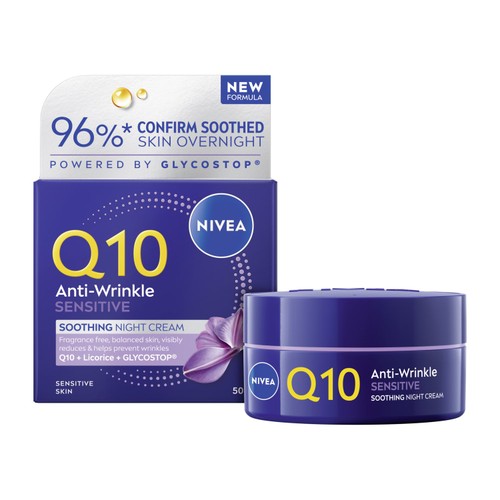 NIVEA Q10 Power Anti-Wrinkle Night Face Cream for Sensitive Skin