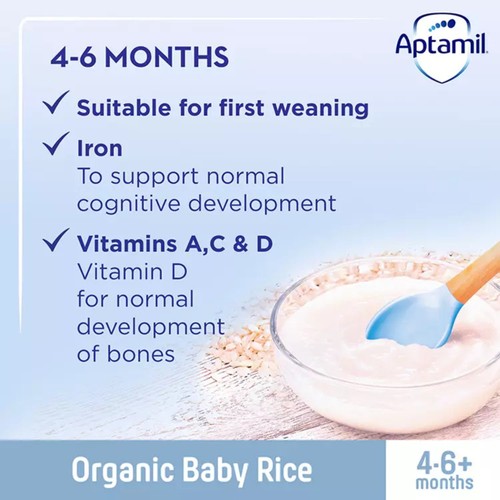 Aptamil Organic Baby Rice Cereal 4+ Months