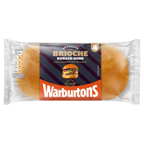 Warburtons Brioche Burger Buns