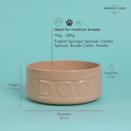 Mason Cash Lettered Dog Bowl 18cm