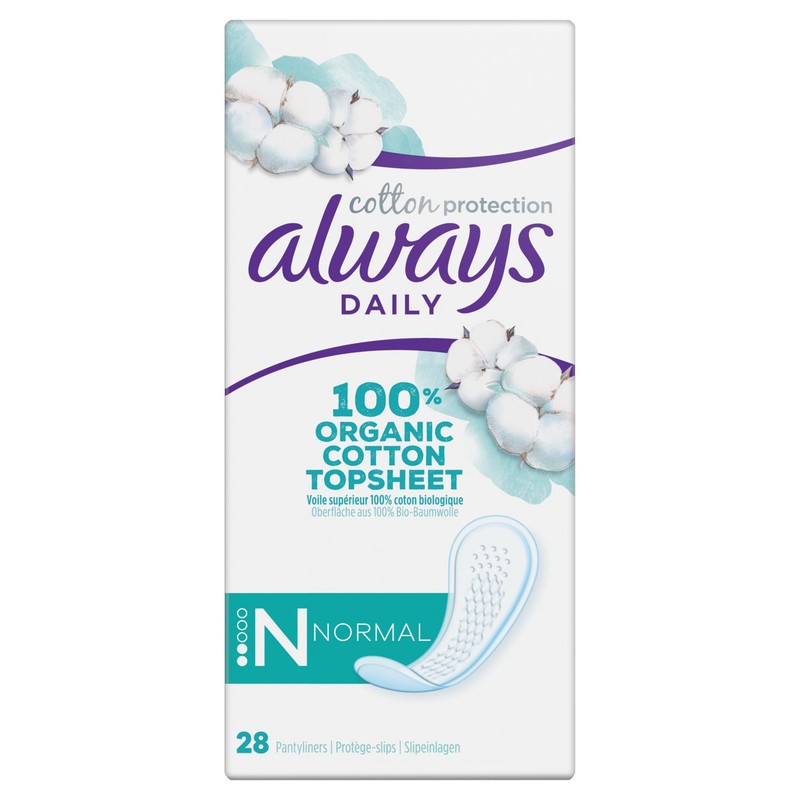 Always Dailies Organic Cotton Protection Normal Panty Liners Ocado