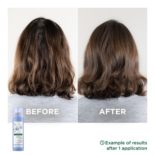 Klorane Volumising  Dry Shampoo with Organic Flax Fibre for Fine, Limp Hair