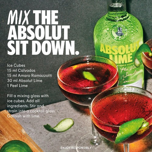 Absolut Lime Flavoured Swedish Vodka