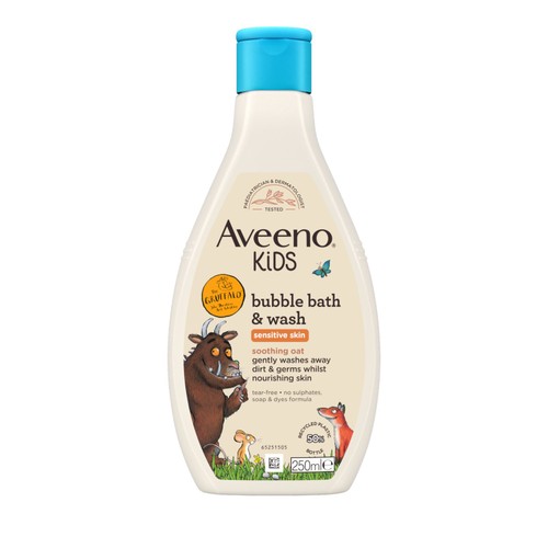 Aveeno Kids Bubble Bath and Wash with Soothing Oat for Sensitive Skin