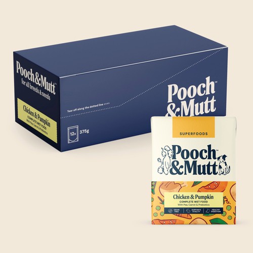 Pooch & Mutt Chicken with Pumpkin & Pea Wet Dog Food