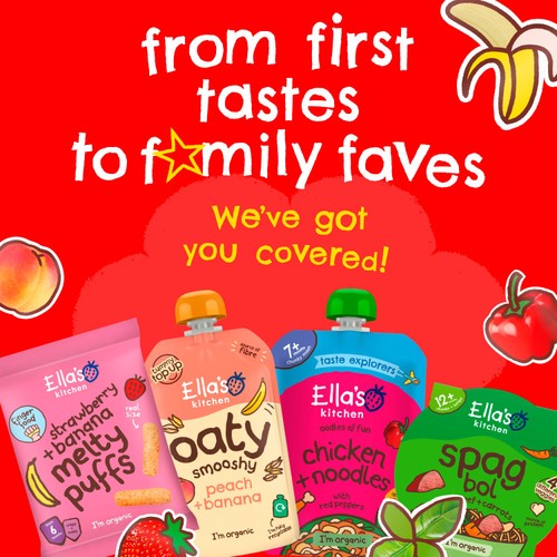 Ella's Kitchen Carrot & Parsnip Melty Puffs Baby Snack 6+ Months