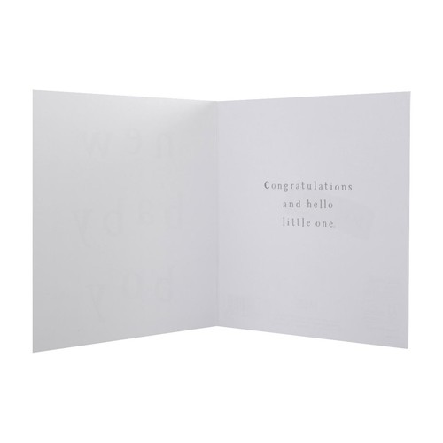 M&S Checked New Baby Boy Card