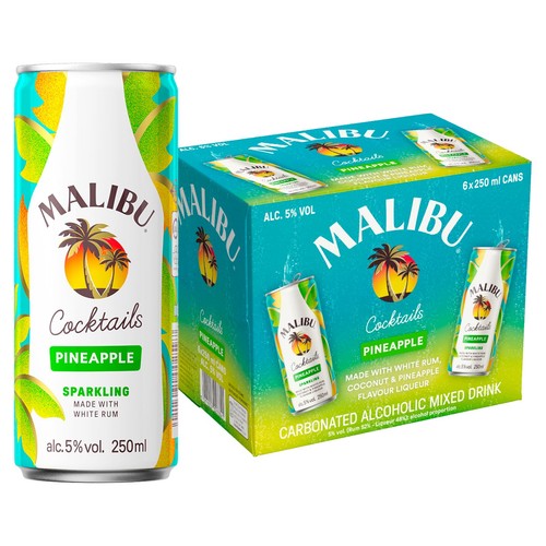 Malibu Pineapple & Coconut Cocktail Cans