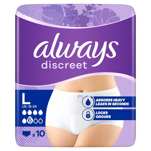 Always Discreet Incontinence Pants L