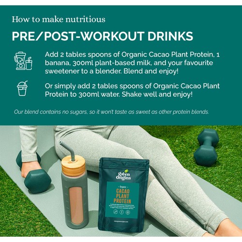 Green Origins Organic Cacao Plant Protein Powder